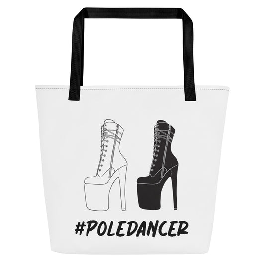 Pole Boots Large Tote Bag