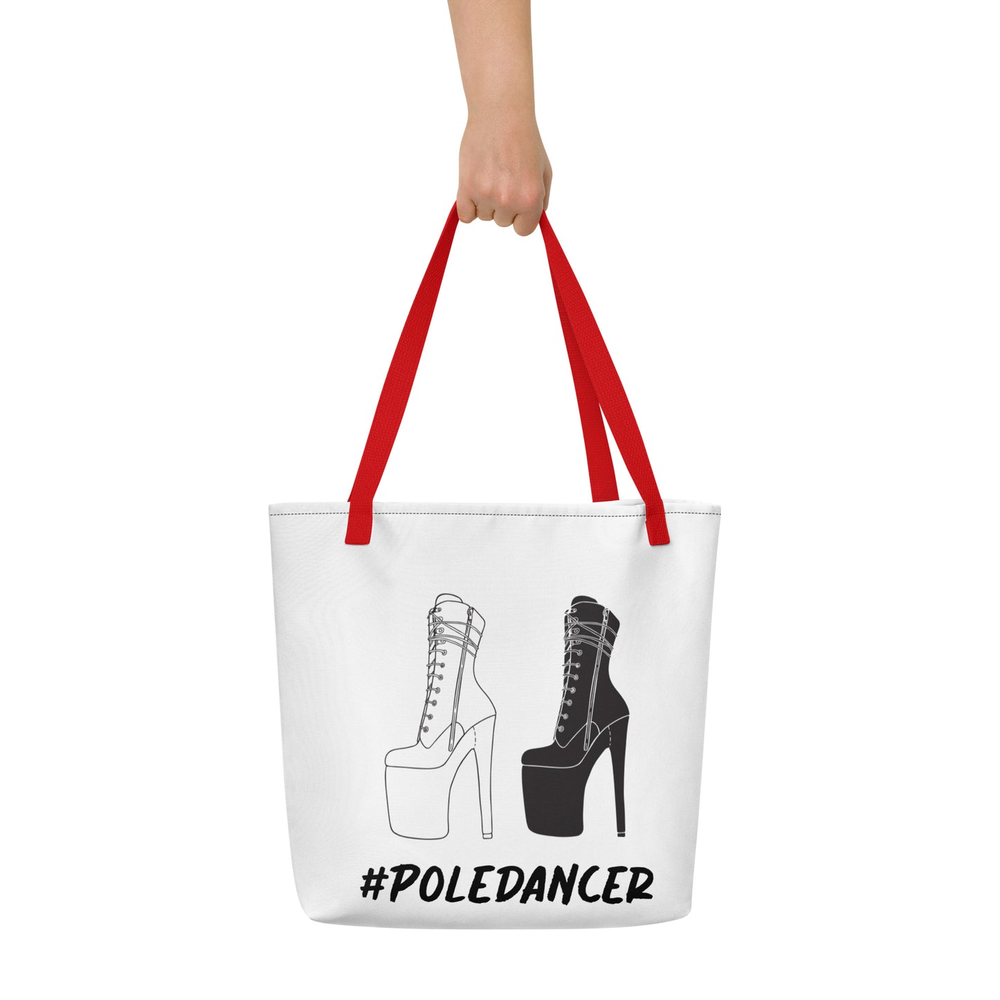 Pole Boots Large Tote Bag