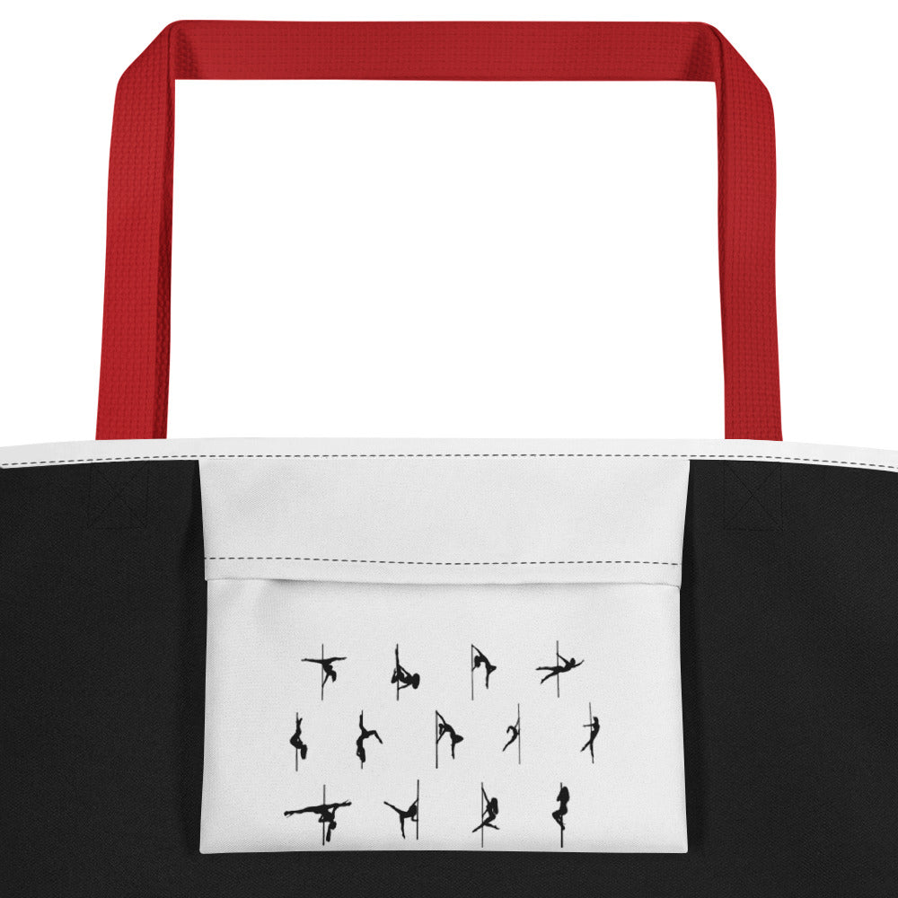 Pole Dancer Leg Hangs Large Tote Bag