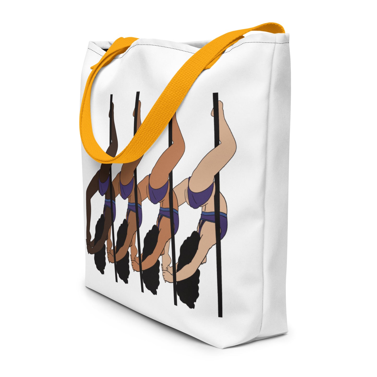 Pole Dancer Leg Hangs Large Tote Bag