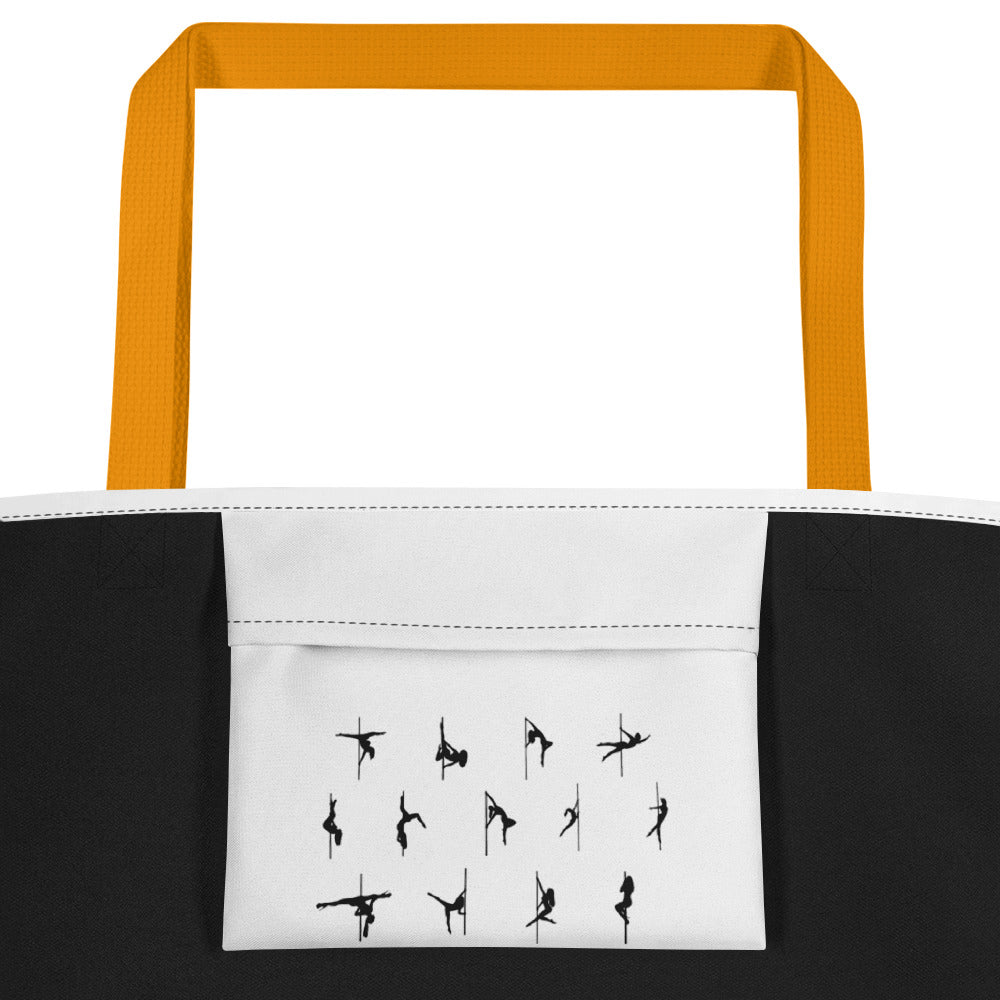 Pole Dancer Leg Hangs Large Tote Bag