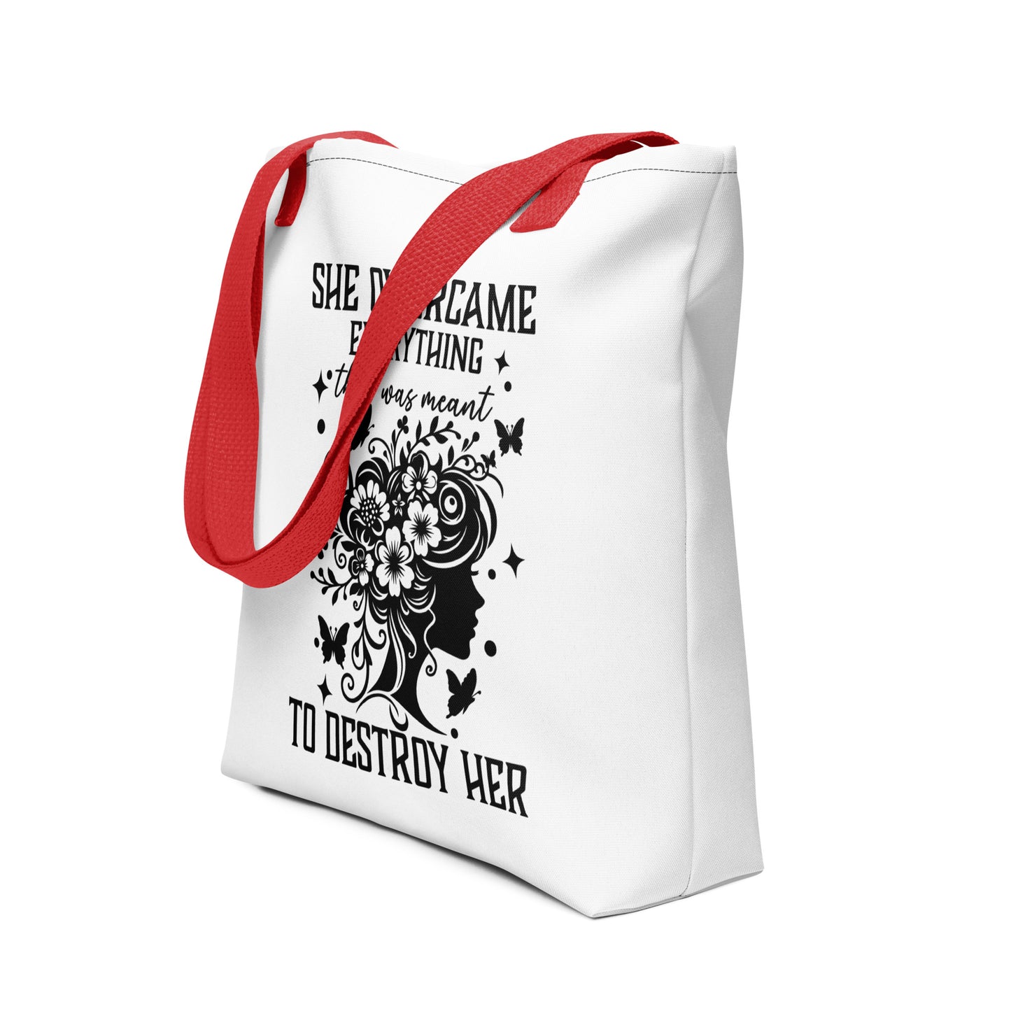 She Overcame Everything Tote Bag