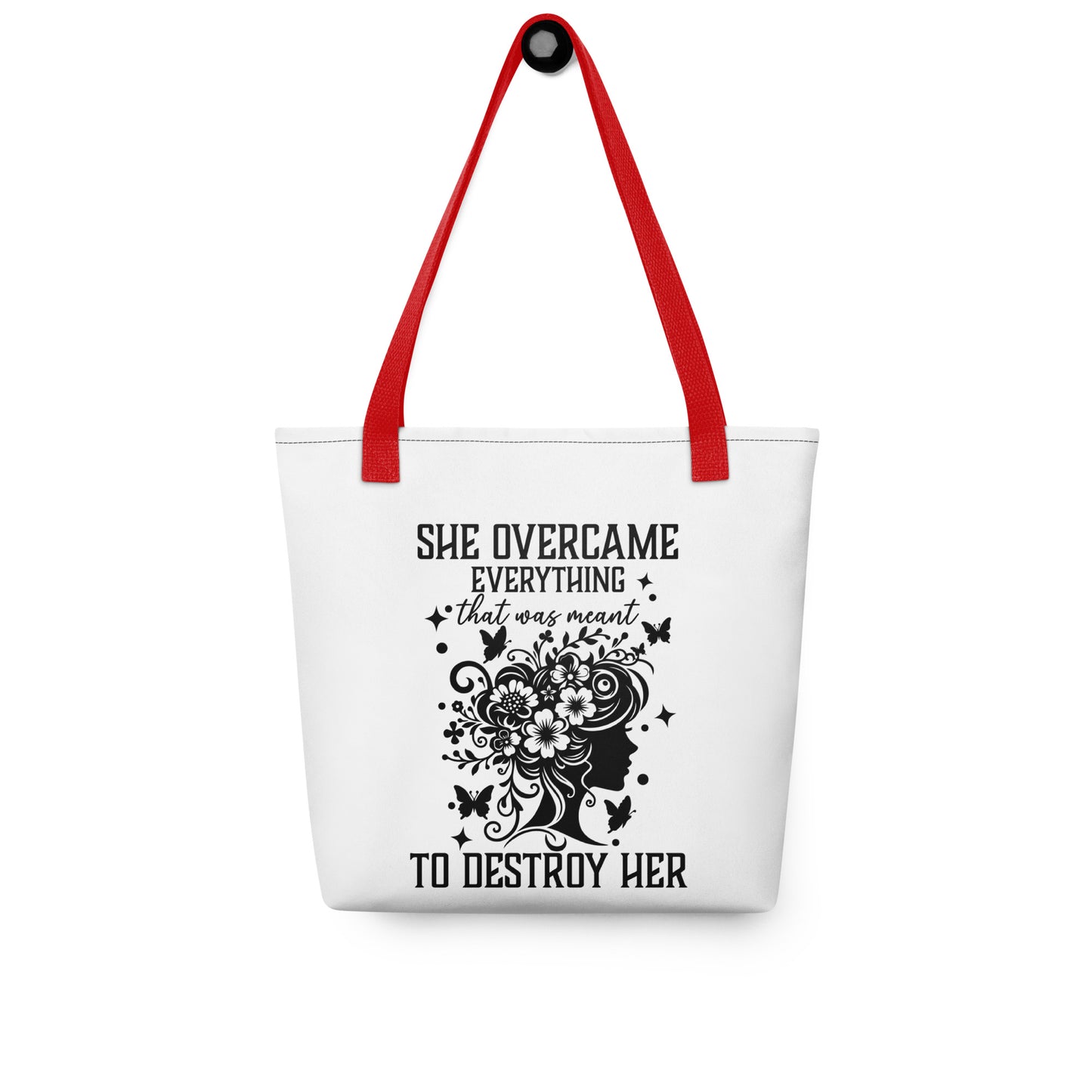 She Overcame Everything Tote Bag