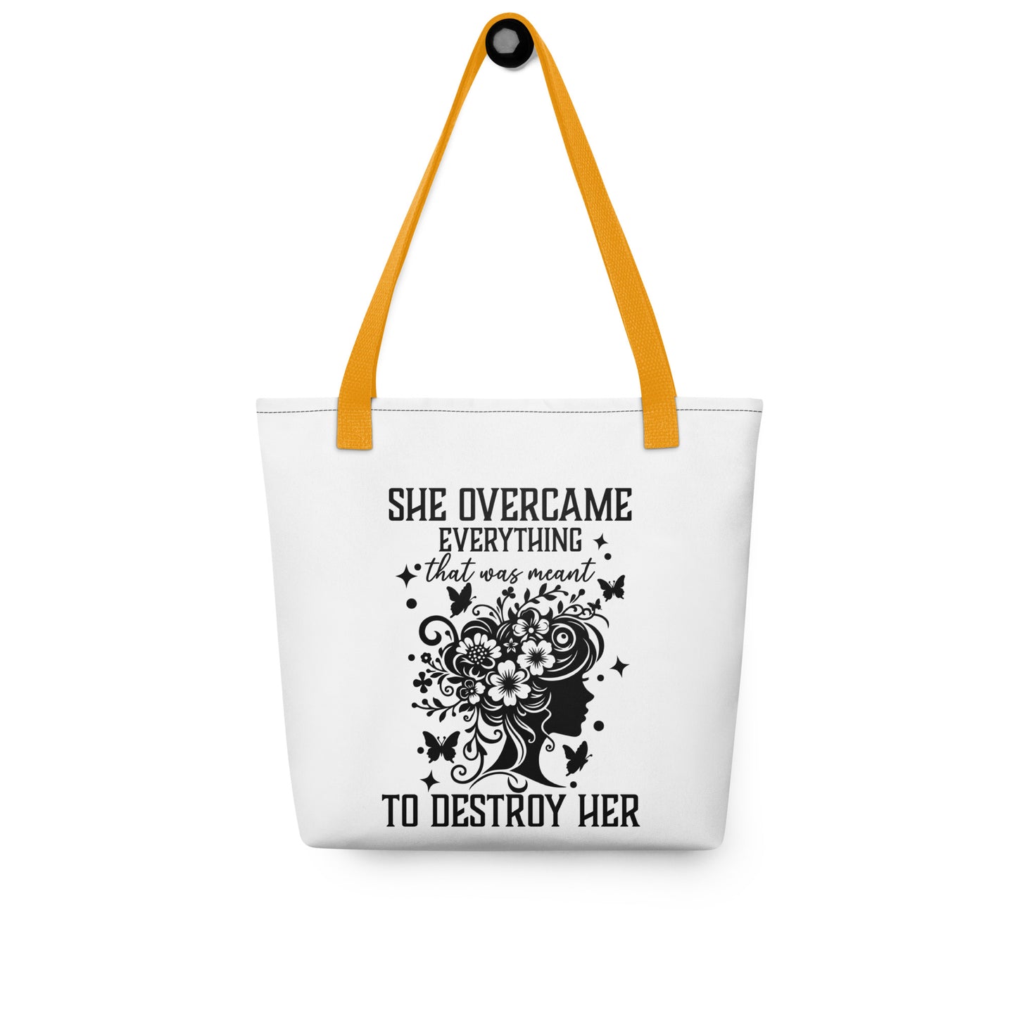 She Overcame Everything Tote Bag