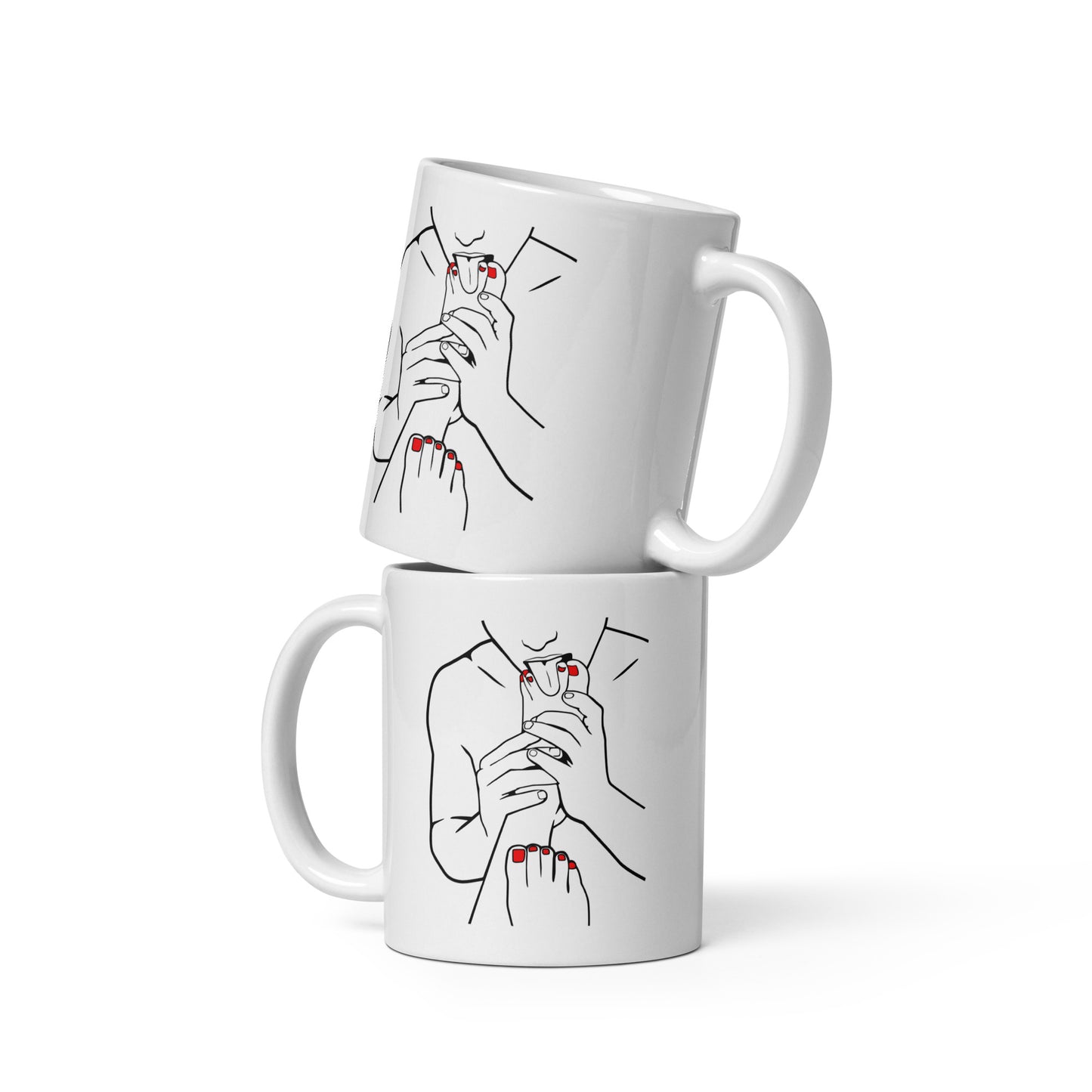 Sweet Feet White Glossy Mug