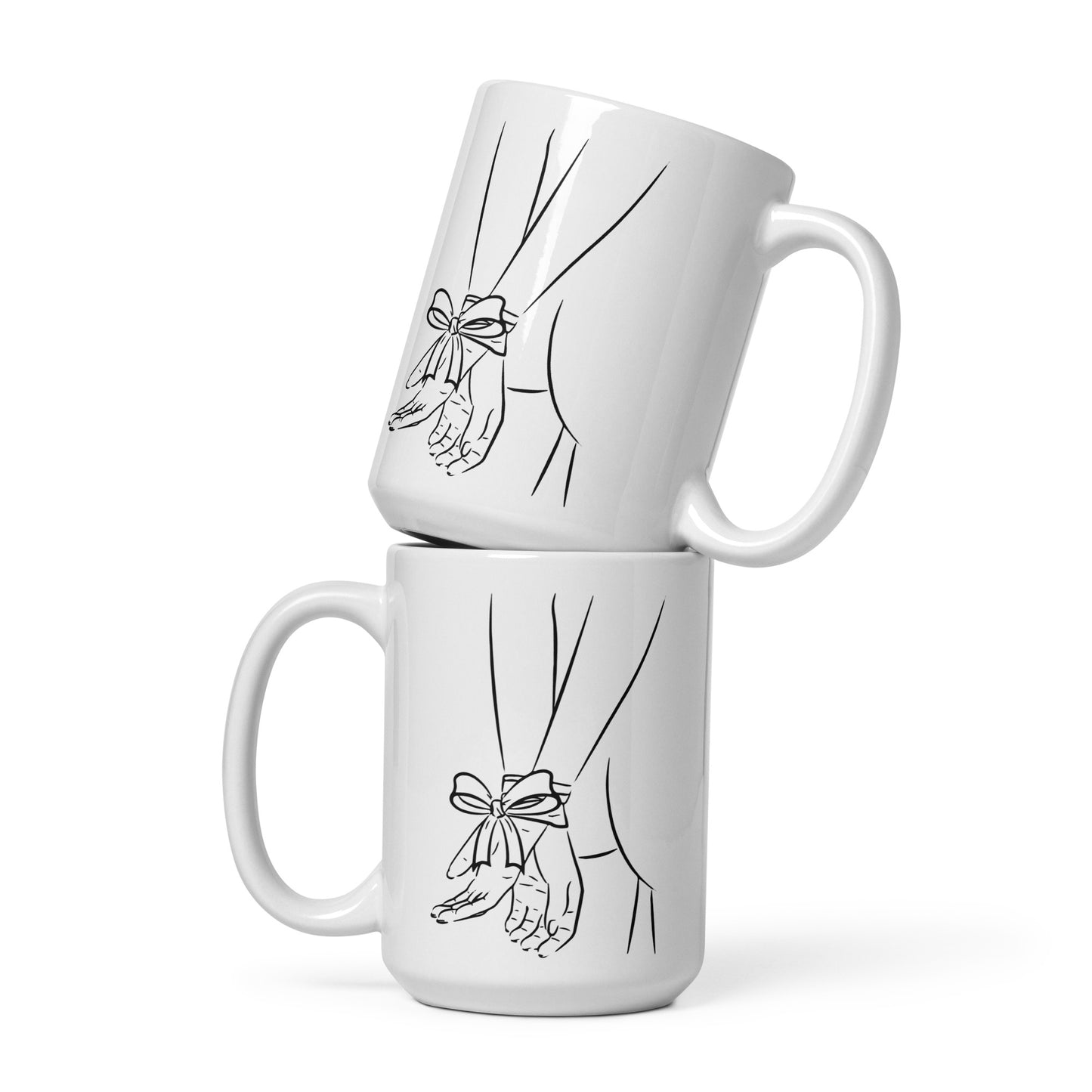 Wrist Tie Love White Glossy Mug