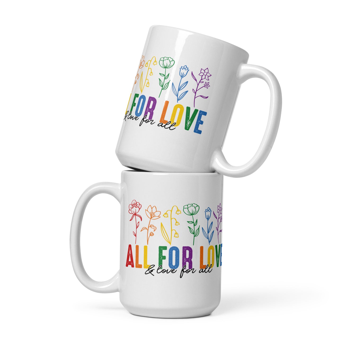 All For Love White Glossy Mug