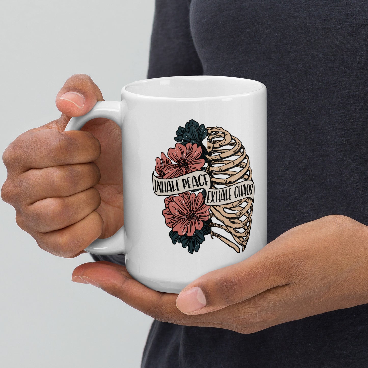 Inhale Exhale Glossy Mug