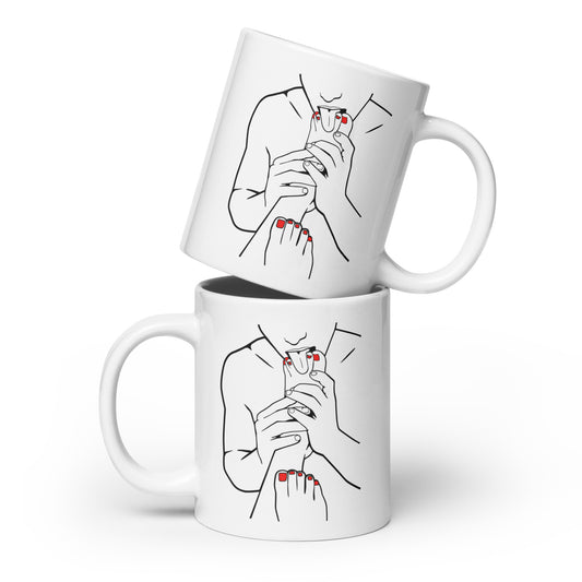 Sweet Feet White Glossy Mug