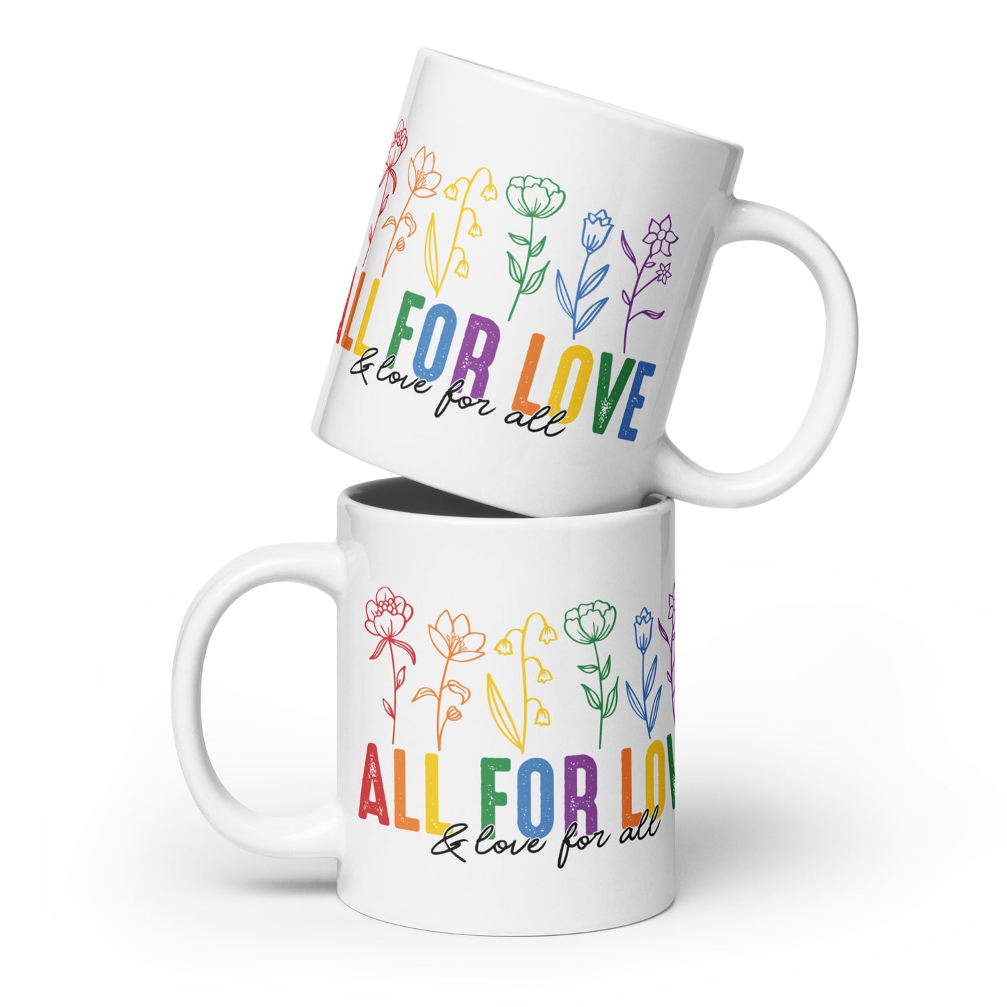 All For Love White Glossy Mug