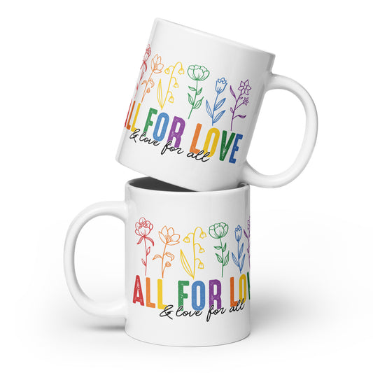 All For Love White Glossy Mug