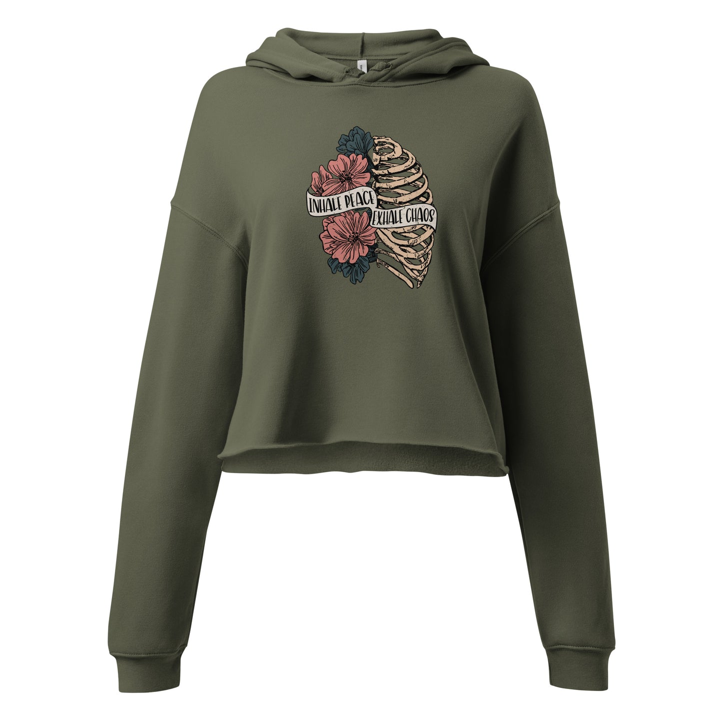 Inhale Exhale Crop Hoodie