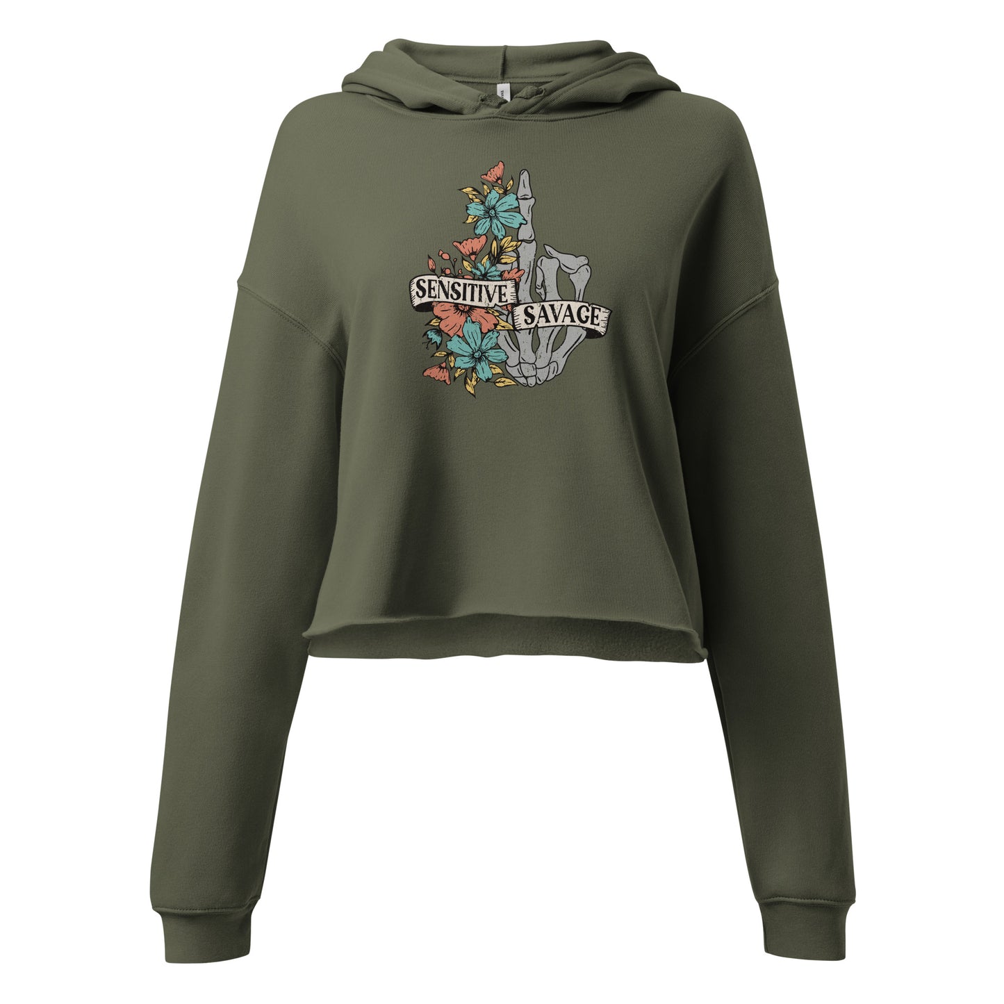 Sensitive Savage Crop Hoodie