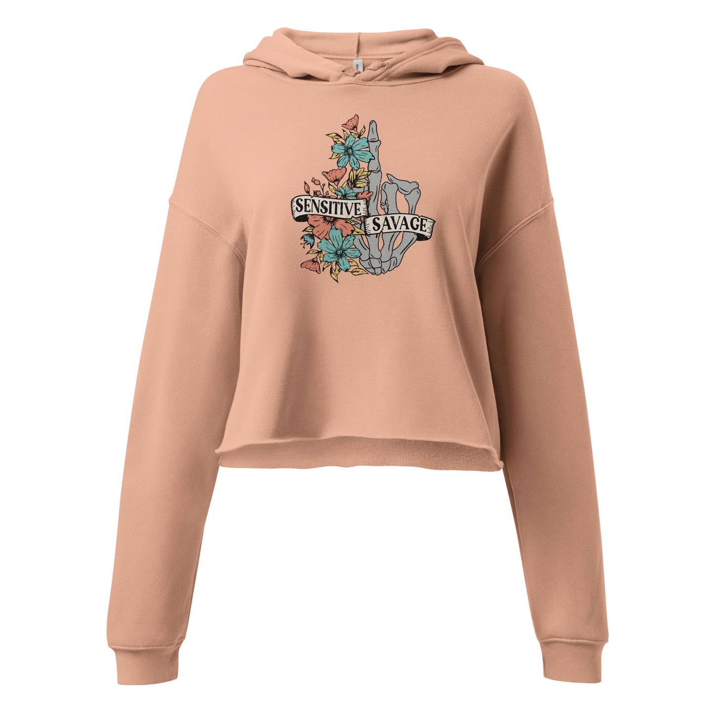 Sensitive Savage Crop Hoodie