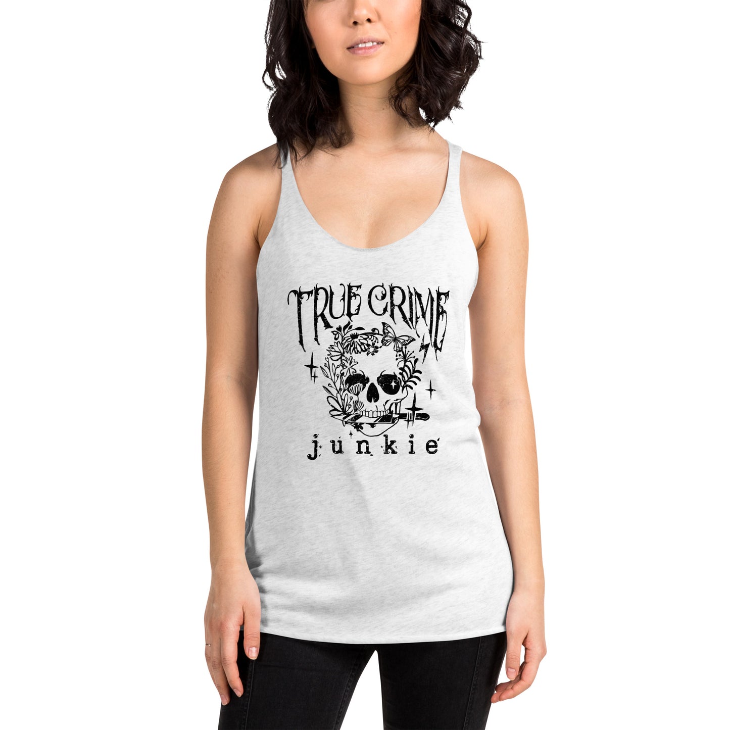 True Crime Junkie Racerback Tank