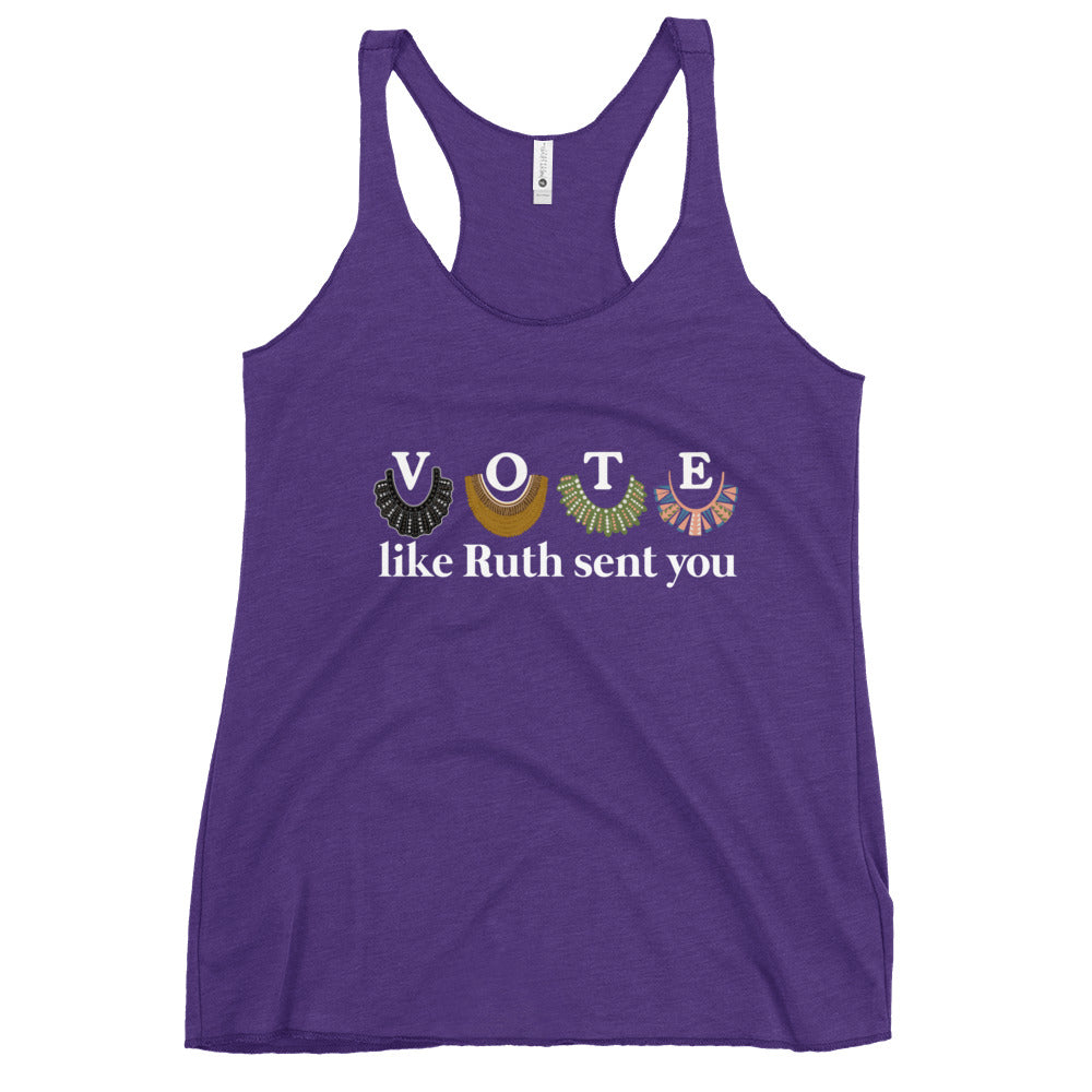 Vote Like Ruth Sent You Racerback Tank