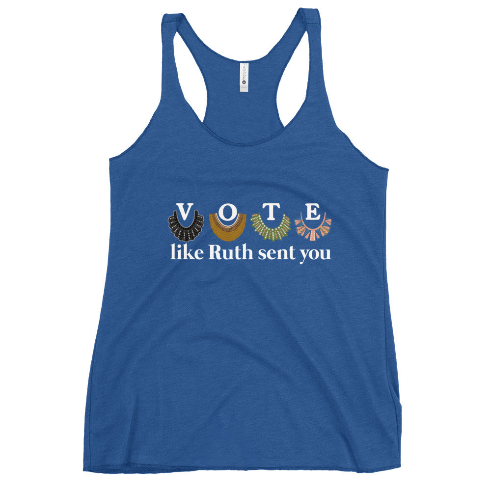 Vote Like Ruth Sent You Racerback Tank